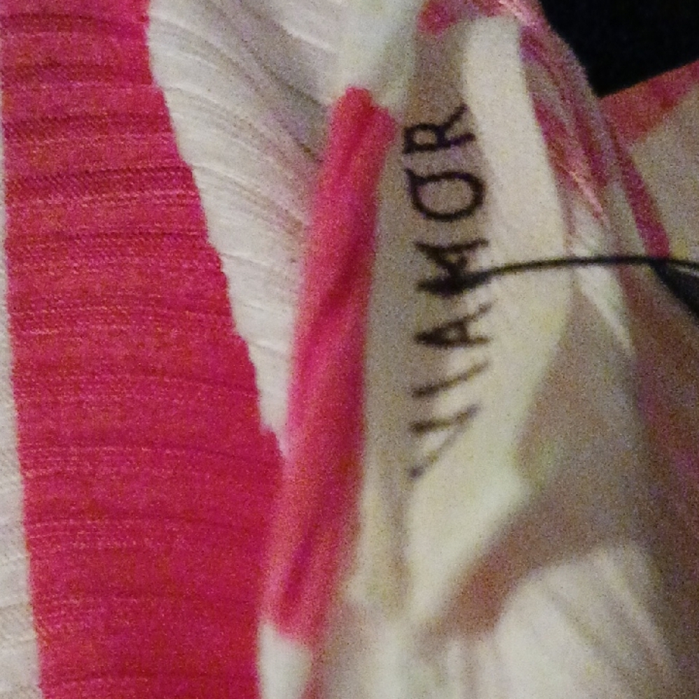 Pink and White Striped Leopard Print Top With Sexy Open Back. - Picture 4 of 4